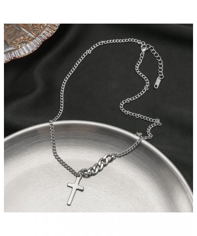 Women's Cross Pendant Necklace - Casual College Style Silver Necklace, Christian Religious Jewelry Gift $6.59 Necklaces