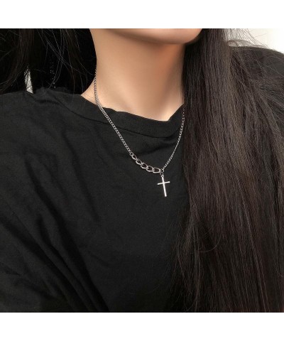 Women's Cross Pendant Necklace - Casual College Style Silver Necklace, Christian Religious Jewelry Gift $6.59 Necklaces