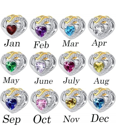 January - December Birthstone Birthday Charms Heart Love Gold Infinity Bead Charms for Bracelets october-birthstones $6.83 Br...