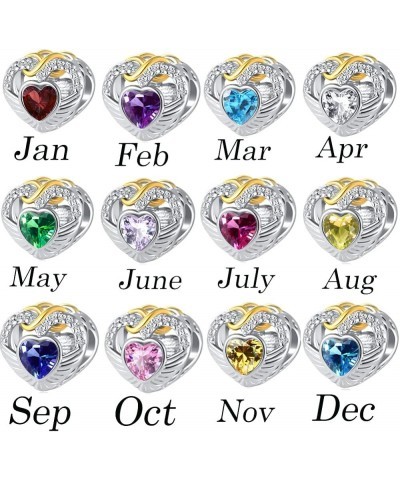 January - December Birthstone Birthday Charms Heart Love Gold Infinity Bead Charms for Bracelets october-birthstones $6.83 Br...