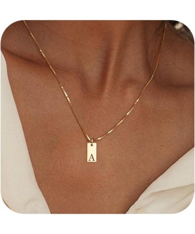 Initial Necklaces for Women, Dainty Gold Letter Necklace 14k Gold Plated Personalized Name Necklace Simple Gold Initial Neckl...