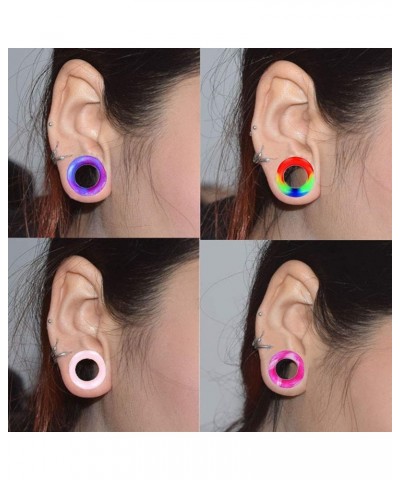 24pcs-100pcs Colorful Silicone Ear Gauges Double Flared Ear Tunnels Set Stretchers Expander Ear Piercing Jewelry 24pcs, 0G $1...