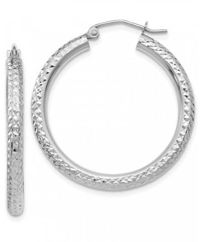 14K White Gold Hoop Earrings Jewelry $125.13 Earrings