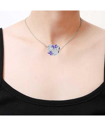 Butterfly Flower Heart Charm Bead for Women Girl Bracelets Grandma Mother Sister Best Friends Birthday Gifts Purple $7.91 Bra...