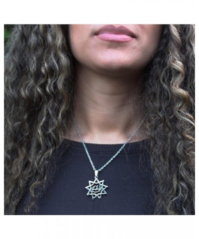 Unisex Nine Point Bahaism Bahai Star Necklace Chain Baha u llah Silver Plated $10.17 Necklaces