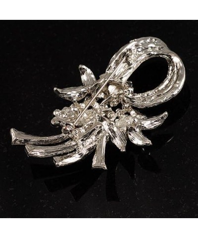 Stunning Bow Corasge Crystal Brooch (Clear&Navy Blue) $21.31 Brooches & Pins