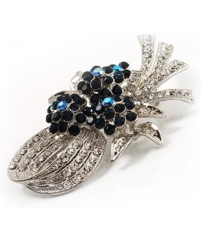 Stunning Bow Corasge Crystal Brooch (Clear&Navy Blue) $21.31 Brooches & Pins