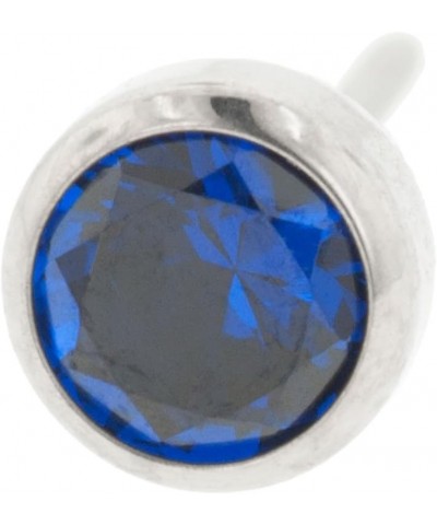 Threadless Titanium Bezel-Set Gem End - Small (2.5 mm) Sapphire $16.55 Body Jewelry