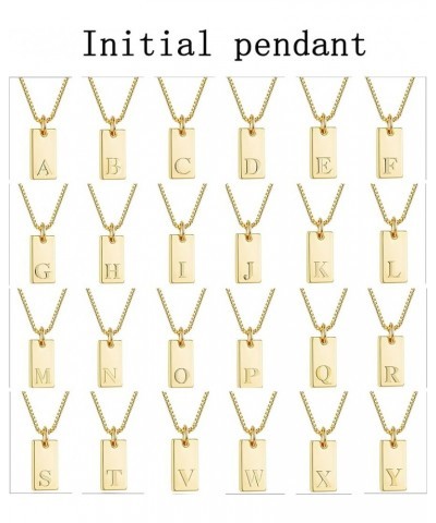 Initial Necklaces for Women, Dainty Gold Letter Necklace 14k Gold Plated Personalized Name Necklace Simple Gold Initial Neckl...