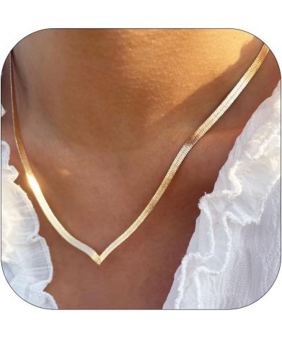 Chunky Gold Necklace Gold Lariat Necklace Body Chain Jewelry for Women Long Necklaces for Women Trendy Twist Herringbone Y Sh...