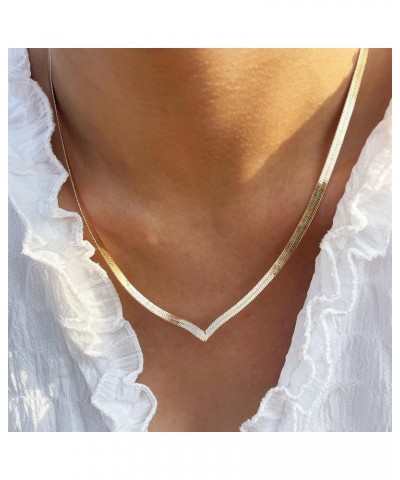 Chunky Gold Necklace Gold Lariat Necklace Body Chain Jewelry for Women Long Necklaces for Women Trendy Twist Herringbone Y Sh...