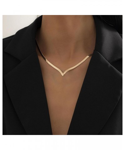 Chunky Gold Necklace Gold Lariat Necklace Body Chain Jewelry for Women Long Necklaces for Women Trendy Twist Herringbone Y Sh...