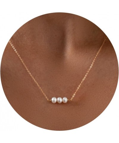 Pearl Necklaces for Women-Pearl Y Necklace, Pearl Choker, Pearl Pendent Necklace, 14k Gold Filled Adjustable Dainty Necklace ...