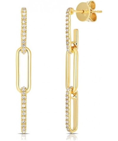 S925 Silver Needle Zircons Inlaid Long Tassel Chain Stud Earrings Women's Fashion Earrings Gold $11.61 Earrings