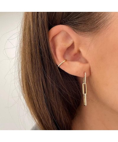 S925 Silver Needle Zircons Inlaid Long Tassel Chain Stud Earrings Women's Fashion Earrings Gold $11.61 Earrings