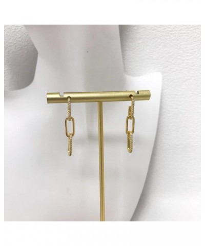 S925 Silver Needle Zircons Inlaid Long Tassel Chain Stud Earrings Women's Fashion Earrings Gold $11.61 Earrings