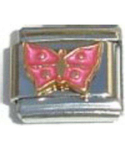 Flying Pink Butterfly Italian Charm $7.08 Bracelets