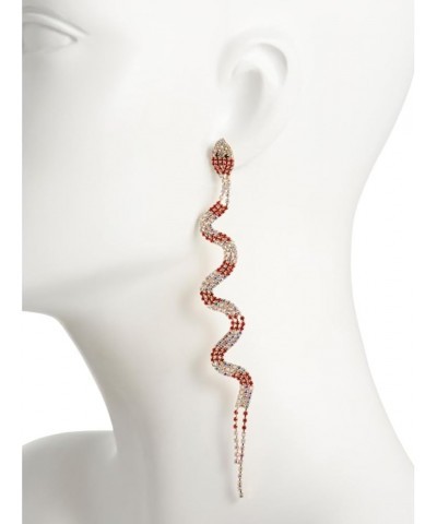 Snake Earrings Snake Linear Crystal Earrings $14.96 Earrings