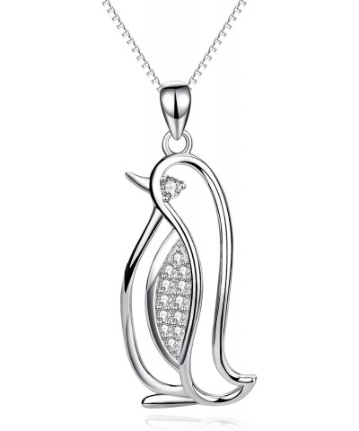 Penguin Gifts Sterling Silver Penguin Necklace Penguin Pendant Jewelry for Women Gifts $17.50 Necklaces