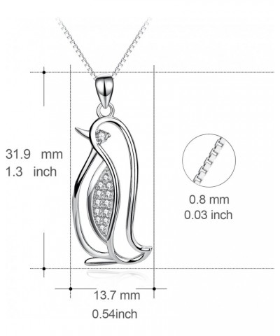 Penguin Gifts Sterling Silver Penguin Necklace Penguin Pendant Jewelry for Women Gifts $17.50 Necklaces