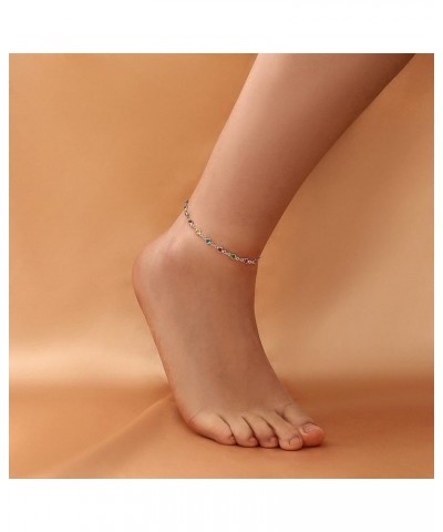 Gold Ankle Bracelets for Women 14K Gold Plated Anklet for Women Daisy Moon Star Evil Eye Anklet Boho Beach Foot Chain Adjusta...