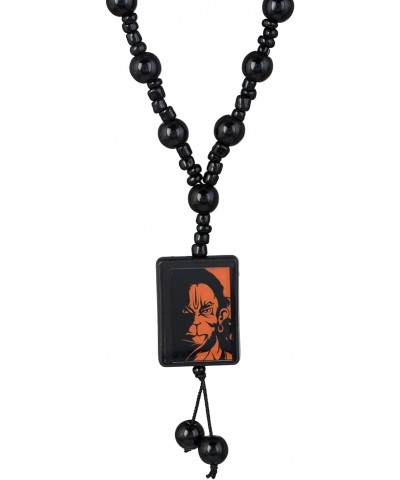 Imagine Mart Lord Ram Bhakt Hanuman Religious Onyx Beads Mala Pendant Necklace For Men Women Black $13.92 Necklaces