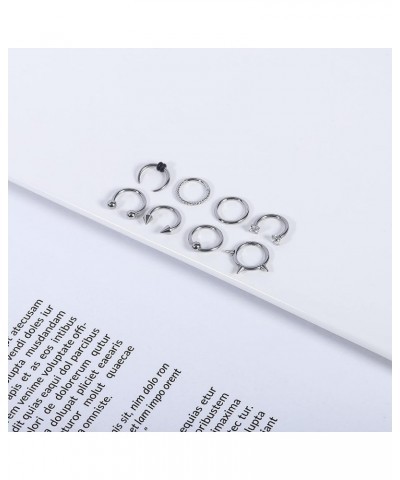 Septum Rings 18G 20G 20pcs Septum Jewelry Stainless Steel Hinged Seamless Nose Hoop Ring Cartilage Daith Tragus Clicker Rings...