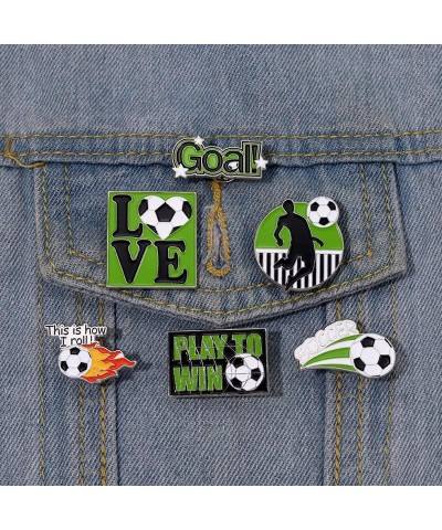 Love Football Game Play To Win Soccer Enamel Pin and Brooches 6 $8.43 Brooches & Pins