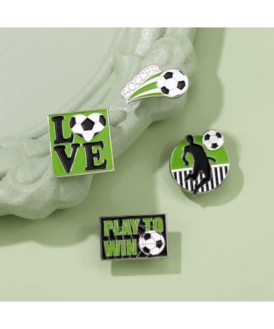 Love Football Game Play To Win Soccer Enamel Pin and Brooches 6 $8.43 Brooches & Pins