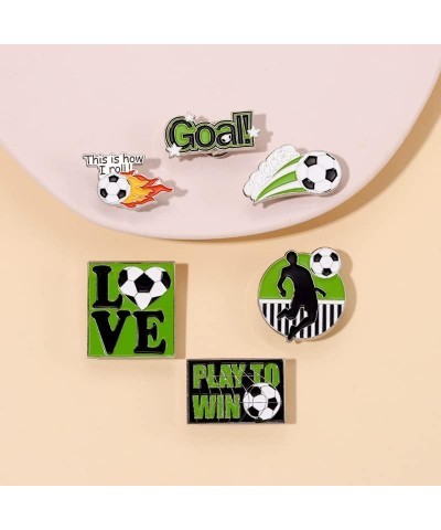 Love Football Game Play To Win Soccer Enamel Pin and Brooches 6 $8.43 Brooches & Pins