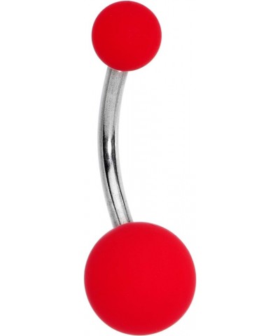 Womens 14G 316L Stainless Steel Navel Ring Piercing Belly Button Ring Red $7.07 Body Jewelry