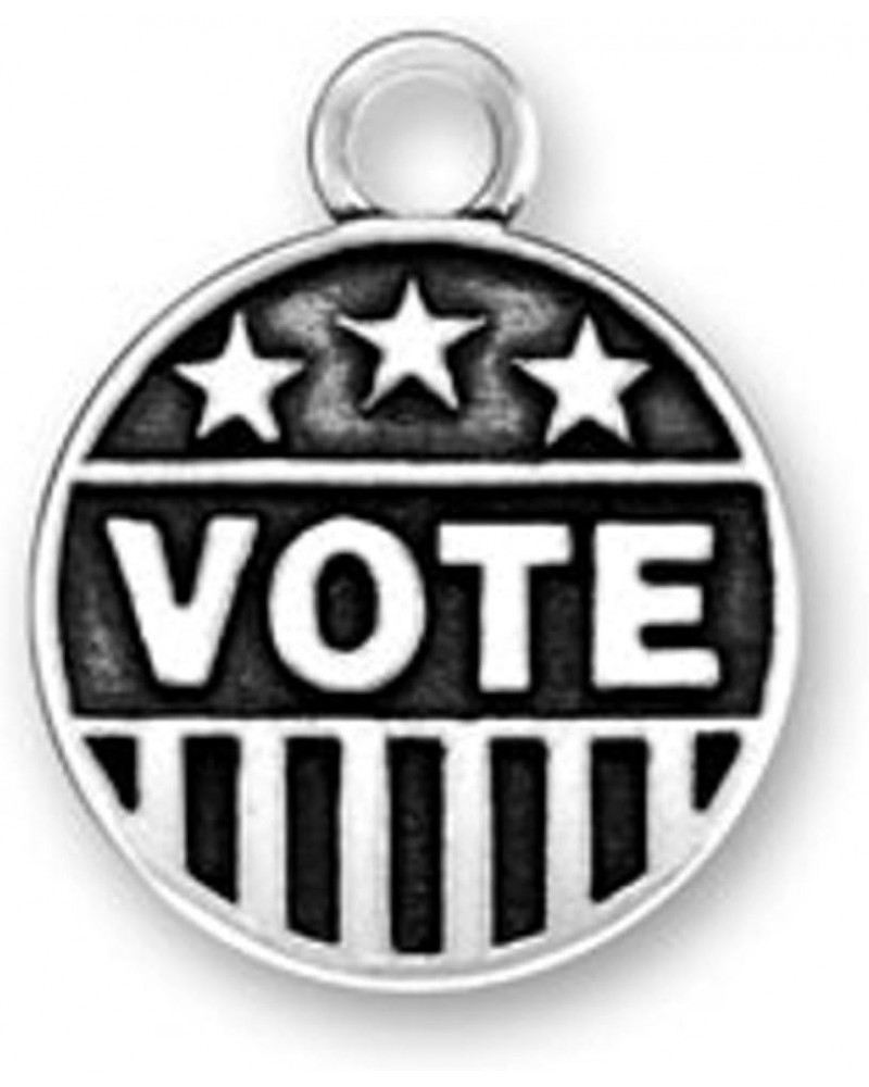 Sterling Silver VOTE Word Word Charm With Stars And Stripes $22.04 Bracelets