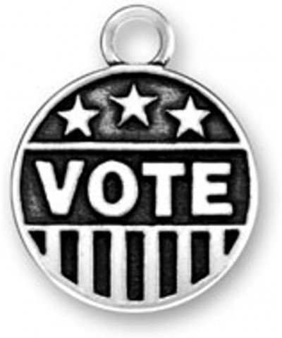 Sterling Silver VOTE Word Word Charm With Stars And Stripes $22.04 Bracelets