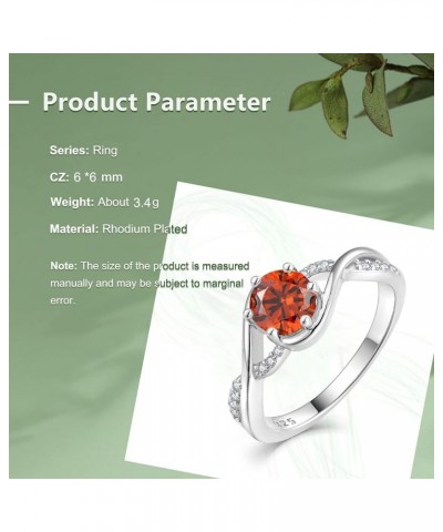 Infinity Promise Ring 925 Sterling Silver Cubic Zirconia Ring for Women Statement Rings Engagement Wedding 01-Jan-Garnet $23....