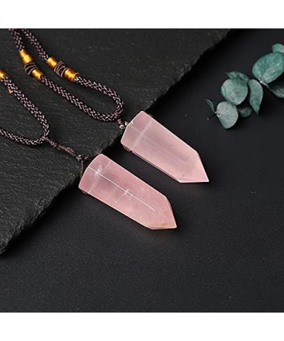 1PC Natural Sapphire Stone Pendant with Pink Quartz Mineral Amethyst Necklace for DIY Gift Women's and Women's Jewelry,Devil ...