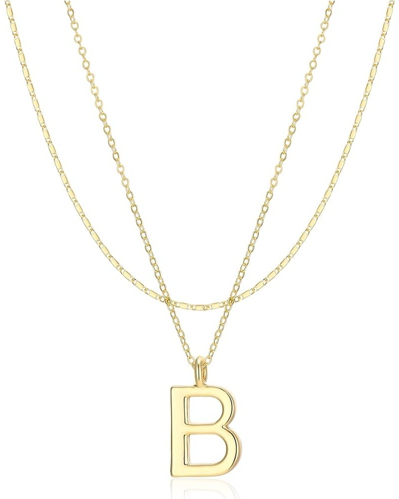 Gold Layered Initial Necklaces for Women Trendy, Dainty 14K Gold Plated Letter Pendant Necklace Initial Choker Chain Necklace...