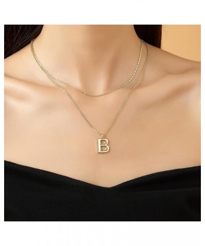 Gold Layered Initial Necklaces for Women Trendy, Dainty 14K Gold Plated Letter Pendant Necklace Initial Choker Chain Necklace...