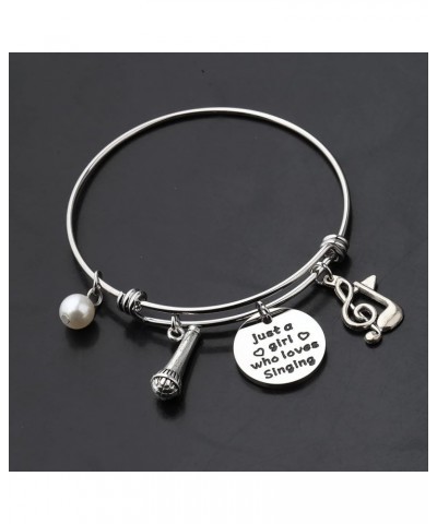 Singing Lover Gifts just a Girl who Loves Singing Bracelet Female Singer Gift Music Lover Gifts for Women Girls just a Girl w...