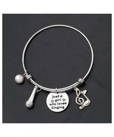 Singing Lover Gifts just a Girl who Loves Singing Bracelet Female Singer Gift Music Lover Gifts for Women Girls just a Girl w...