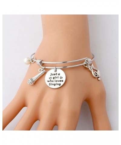 Singing Lover Gifts just a Girl who Loves Singing Bracelet Female Singer Gift Music Lover Gifts for Women Girls just a Girl w...