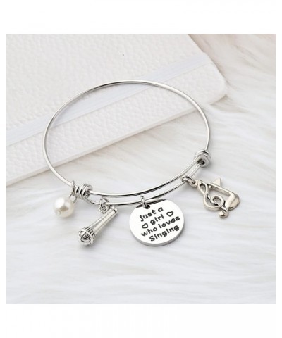 Singing Lover Gifts just a Girl who Loves Singing Bracelet Female Singer Gift Music Lover Gifts for Women Girls just a Girl w...