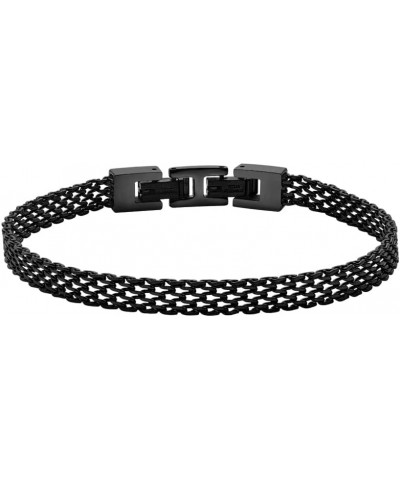 Stainless Steel 6mm Italian Mesh Link Bracelet Black $19.37 Bracelets