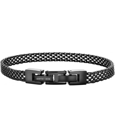 Stainless Steel 6mm Italian Mesh Link Bracelet Black $19.37 Bracelets