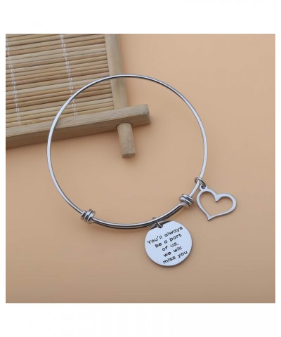 Going Away Gift Key Chain Retirement Jewelry Coworker Gift You'll Always Be A Part of Us We Will Miss You Gifts Bracelet $10....