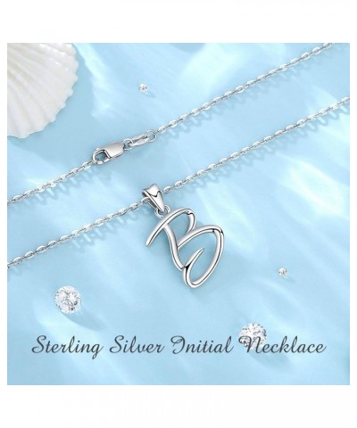 Sterling Silver Initial Necklaces for Women, Classic 26 Letter Neckless Gifts for Girls, Sister, Mother Daughter, 18 inch Cha...