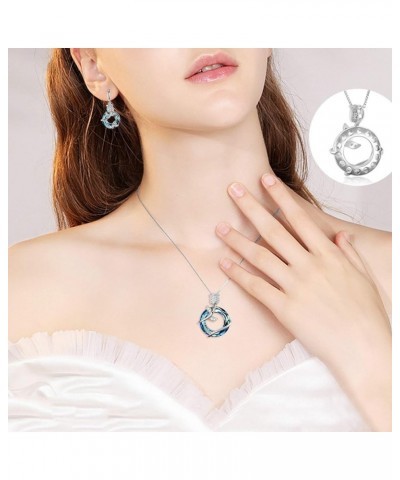 Volcano Rose/Star Dangle Earrings Sterling Silver Rose Gold Plated Austrian Crystal Jewelry Gifts for Women B-Blue Rose $15.8...