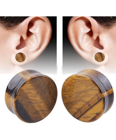 Gauge Opal Ear Plugs Piercing Jewelry Set Double Flare Saddle Stretching Gages Tunnels Expander 5mm-25mm 8mm(0g) StyleD $6.87...