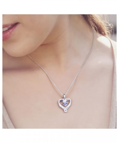 Jewelry for Women Infinity Heart Necklaces for Women Birthstone Necklaces for Women 18K Rose Gold Filled 925 Sterling Silver ...