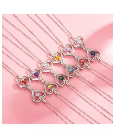 Jewelry for Women Infinity Heart Necklaces for Women Birthstone Necklaces for Women 18K Rose Gold Filled 925 Sterling Silver ...