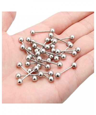 24Pcs 16G Nipple Rings Surgical Steel Tongue Rings Externally Threaded Nipple Shield Ring Straight Barbells Bar Body Piercing...